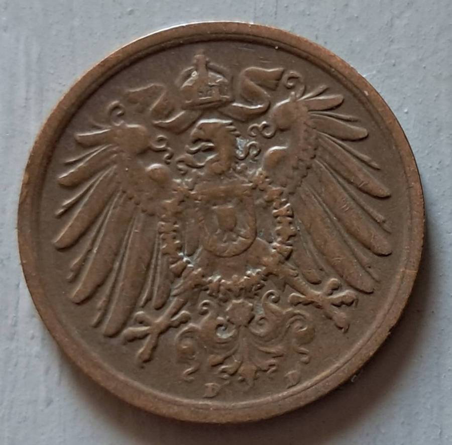 1915 GERMANY 2 PFENNIG (D)