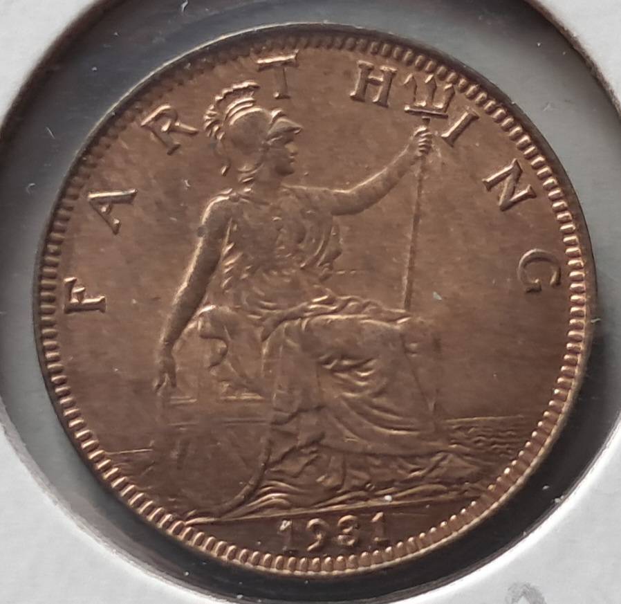1931 GREAT BRITAIN FARTHING B/UNC