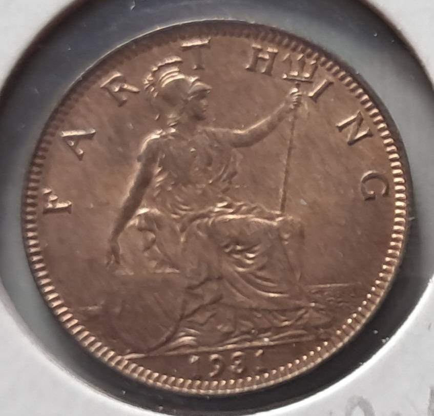 1931 GREAT BRITAIN FARTHING B/UNC