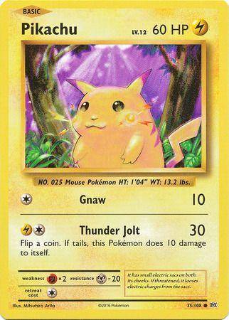 Pokemon Trading Card Game -  Pikachu - 35/108 - Common XY: Evolutions