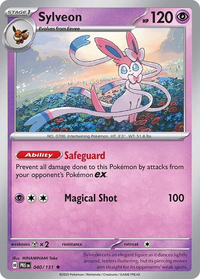 Pokemon Trading Card Game - Sylveon #40 Pokemon Prismatic Evolutions (Holo Rare)