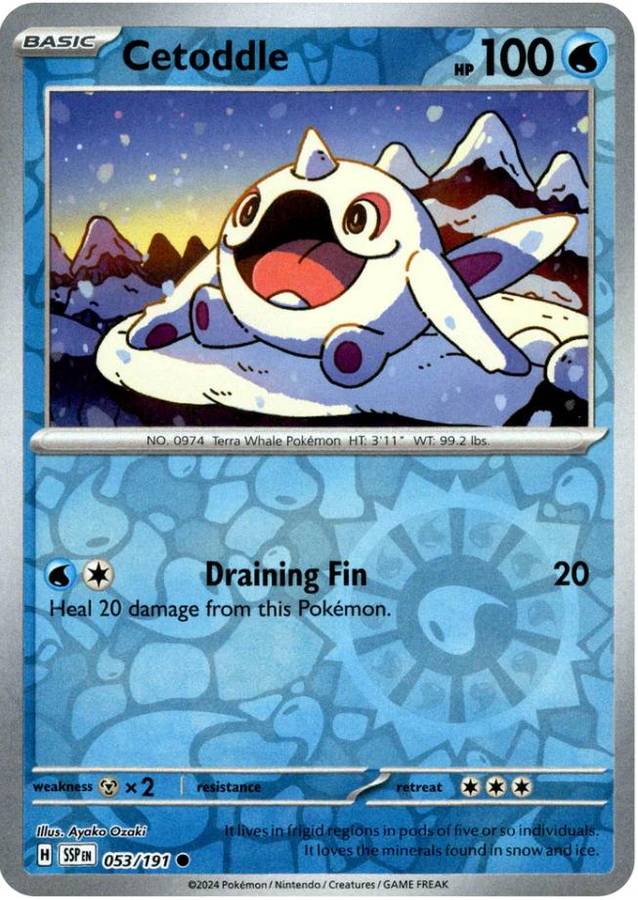 Pokemon Trading Card Game - Cetoddle [Reverse Holo] #53 Pokemon Surging Sparks