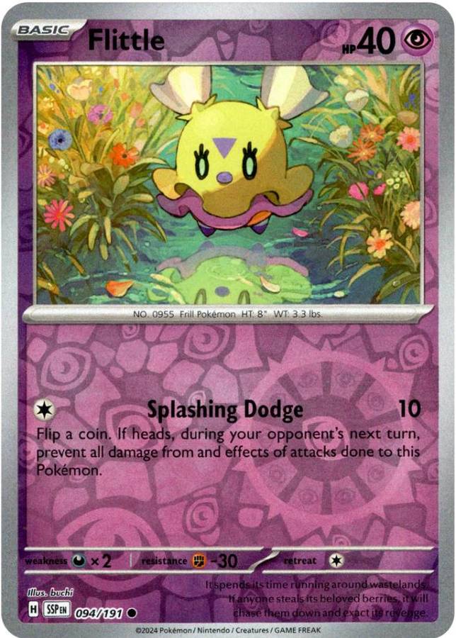 Pokemon Trading Card Game - Flittle [Reverse Holo] #94 Pokemon Surging Sparks