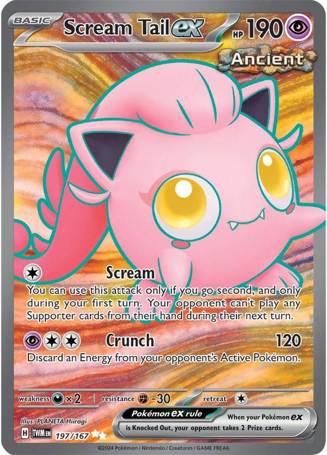 Pokemon Trading Card Game - Scream Tail ex #197 Pokemon Twilight Masquerade