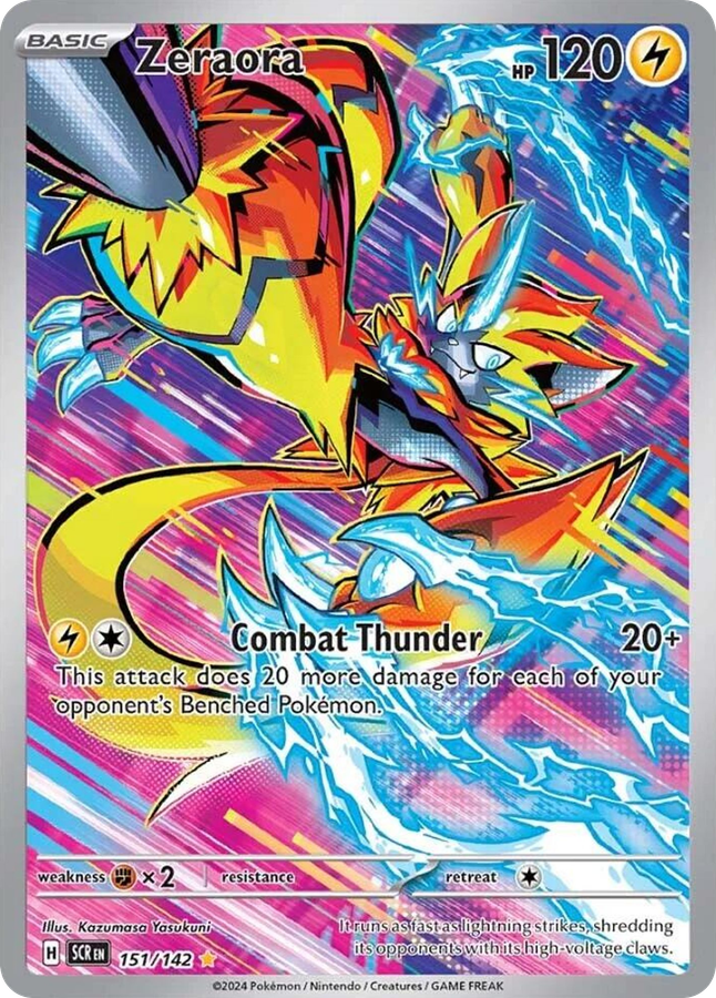 Pokemon Trading Card Game - Zeraora - 151/142 - Illustration Rare Scarlet & Violet: Stellar Crown