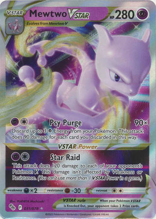 Pokemon Trading Card Game - Mewtwo VSTAR - 031/078 - Ultra Rare Pokemon Go