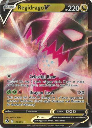 Pokemon Trading Card Game - Regidrago V - 135/195 - Ultra Rare Sword & Shield: Silver Tempest