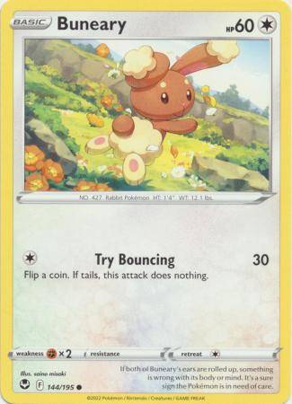 Pokemon Trading Card Game - Buneary - 144/195 - Common Sword & Shield: Silver Tempest