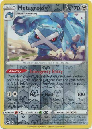 Pokemon Trading Card Game - Metagross - 119/195 - Holo Rare Reverse Holo Sword & Shield: Silver Temp