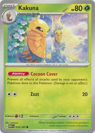 Pokemon Trading Card Game - Kakuna - 014/165 - Common Scarlet & Violet 151