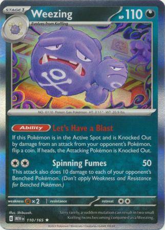 Pokemon Trading Card Game - Weezing - 110/165 - Holo Rare Scarlet & Violet 151