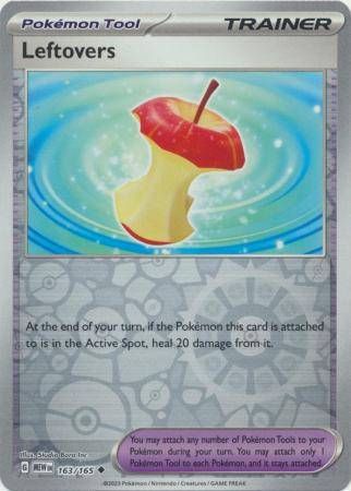 Pokemon Trading Card Game - Leftovers - 163/165 - Uncommon Reverse Holo Scarlet & Violet 151