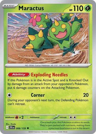 Pokemon Trading Card Game - Maractus - 008/159 - Uncommon - Journey together