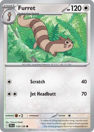 Pokemon Trading Card Game - Furret - 119/159 - Common - Journey together