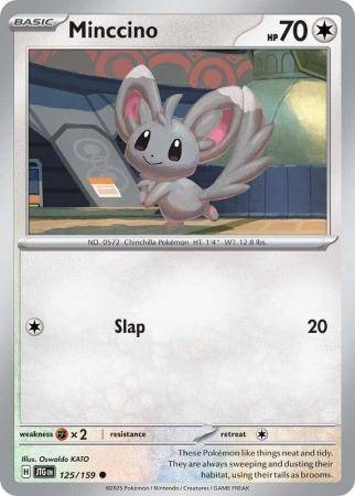 Pokemon Trading Card Game - Minccino - 125/159 - Common - Journey together