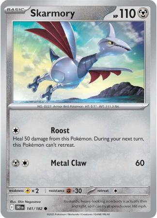 Pokemon Trading Card Game - Skarmory - 141/182 - Common - Destined Rivals