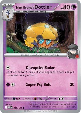 Pokemon Trading Card Game - Team Rocket's Dottler - 088/182 - Common - Destined Rivals