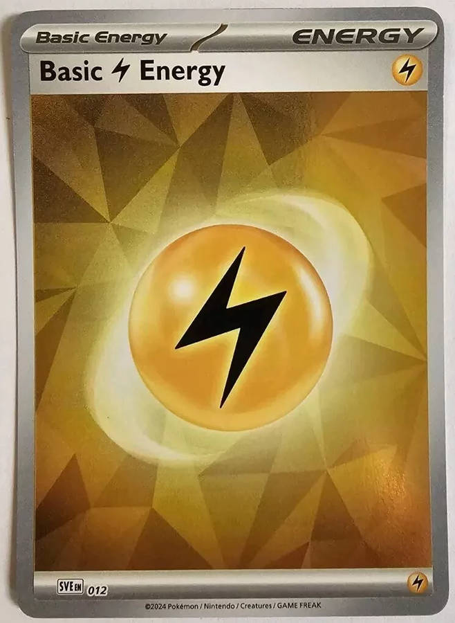 Pokemon Trading Card Game - 2025 Prismatic Evolutions Holo Basic Lightning Energy 012
