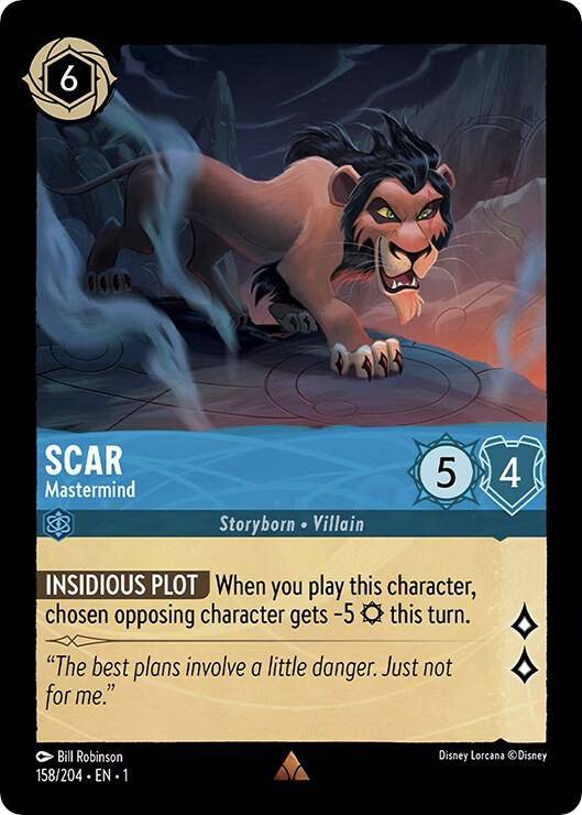 Disney Lorcana Trading Card Game - Rare - Scar - Mastermind - The First Chapter (1)