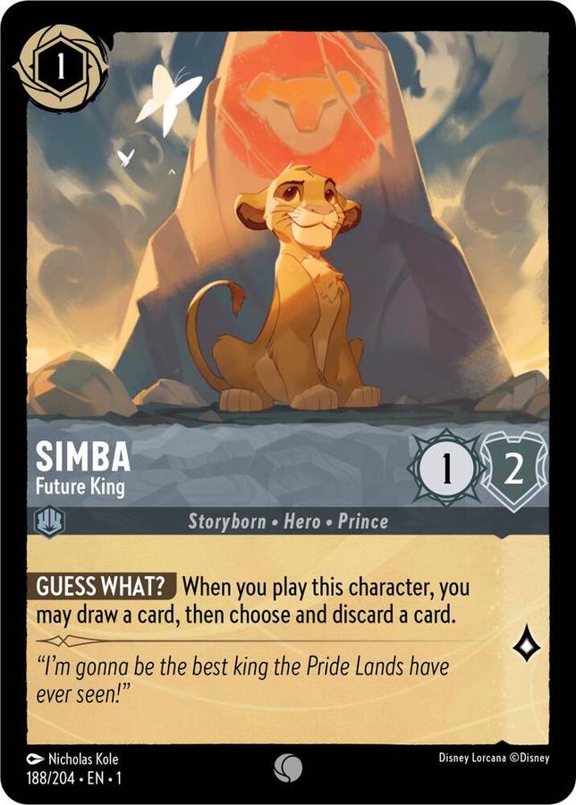 Disney Lorcana Trading Card Game - Simba - Future King - The First Chapter (1)