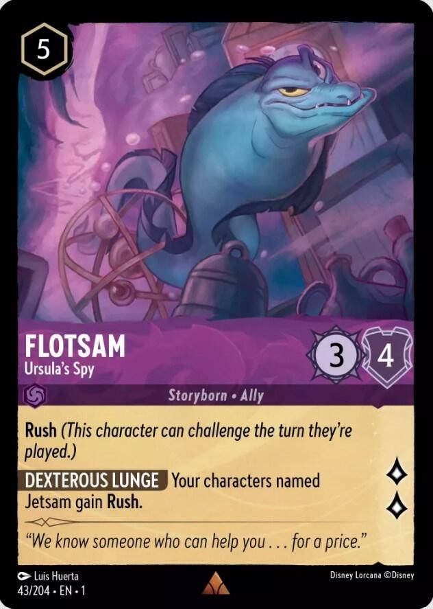 Disney Lorcana Trading Card Game - Flotsam - Ursula's Spy - The First Chapter (1)
