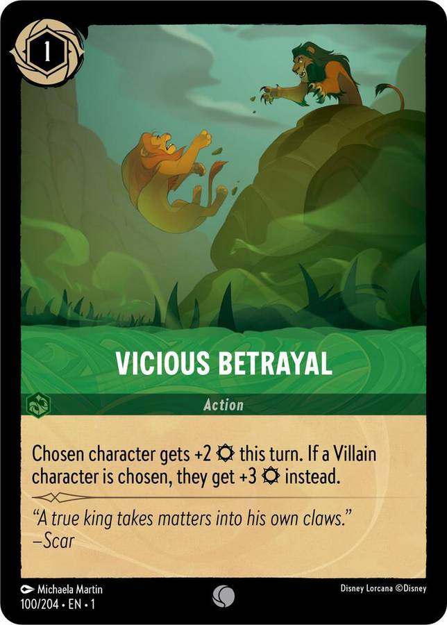 Disney Lorcana Trading Card Game - Vicious Betrayal - The First Chapter (1)