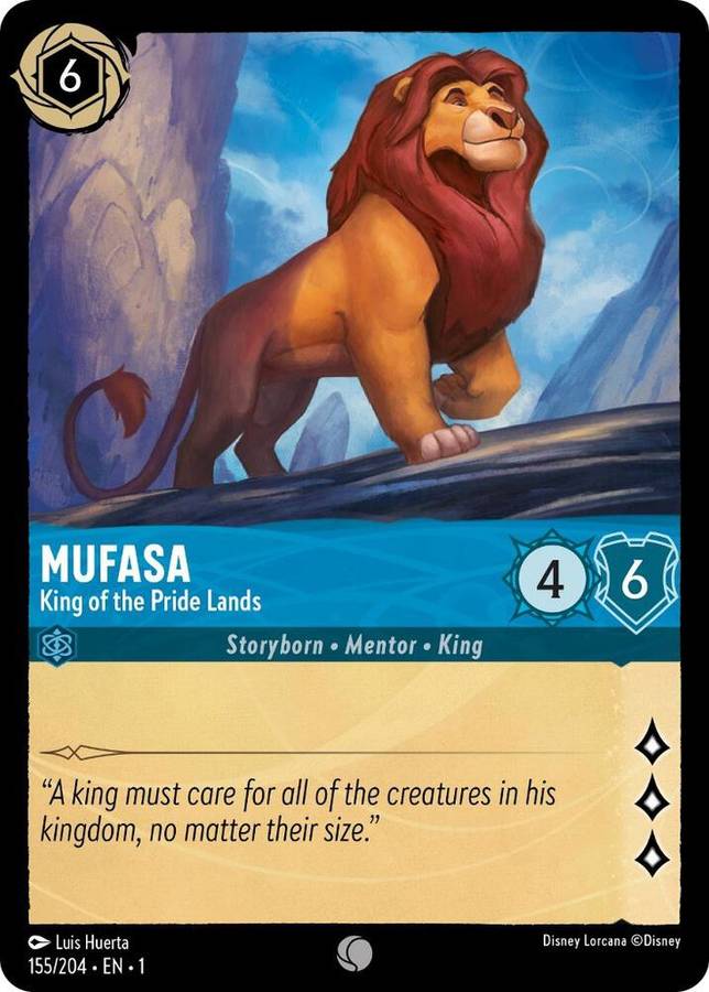 Disney Lorcana Trading Card Game - Mufasa - King of the Pride Lands - The First Chapter (1)