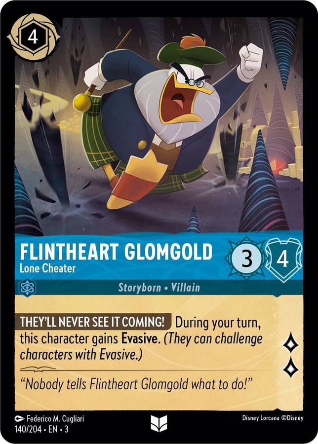 Disney Lorcana Trading Card Game - Flintheart Glomgold - Lone Cheater - Into the Inklands (3)