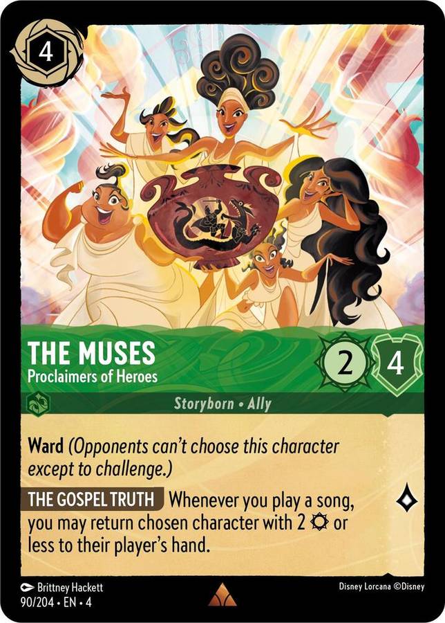 Disney Lorcana Trading Card Game - Rare - The Muses - Proclaimers of Heroes - Ursula's Return