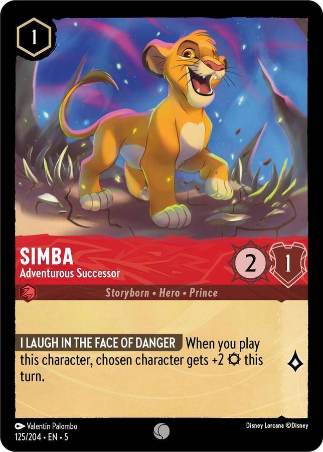 Disney Lorcana Trading Card Game - Simba - Adventurous Successor - Shimmering Skies (5)