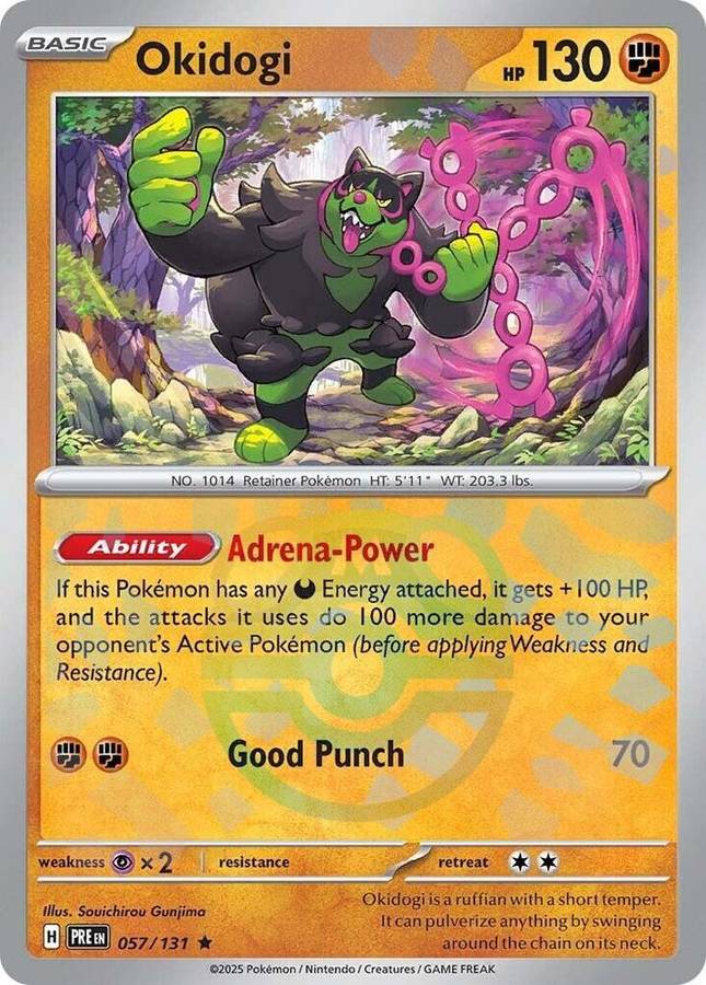 Pokemon Trading Card Game - Okidogi (Master Ball Pattern) - SV: Prismatic Evolutions