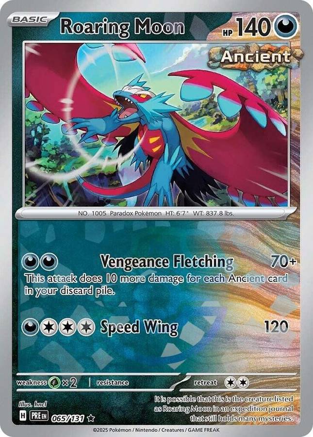 Pokemon Trading Card Game - Roaring Moon (Master Ball Pattern) - SV: Prismatic Evolutions