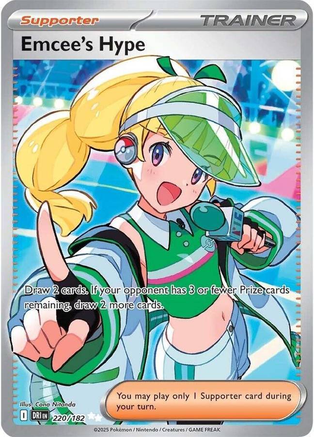 Pokemon Trading Card Game - Emcee's Hype - 220/182 - SV10: Destined Rivals (DRI)