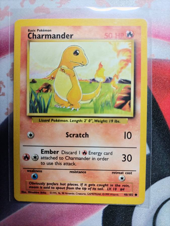Pokemon Trading Card Game - Charmander #46 Pokemon Base Set - 4