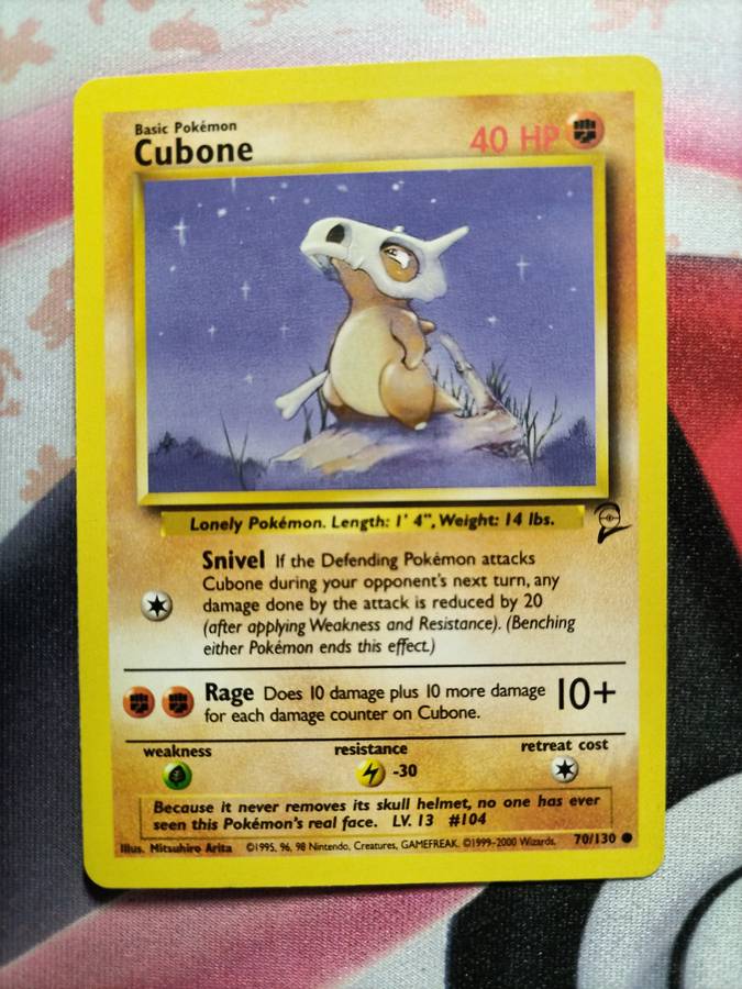 Pokemon Trading Card Game - Cubone #70 Pokemon Base Set 2