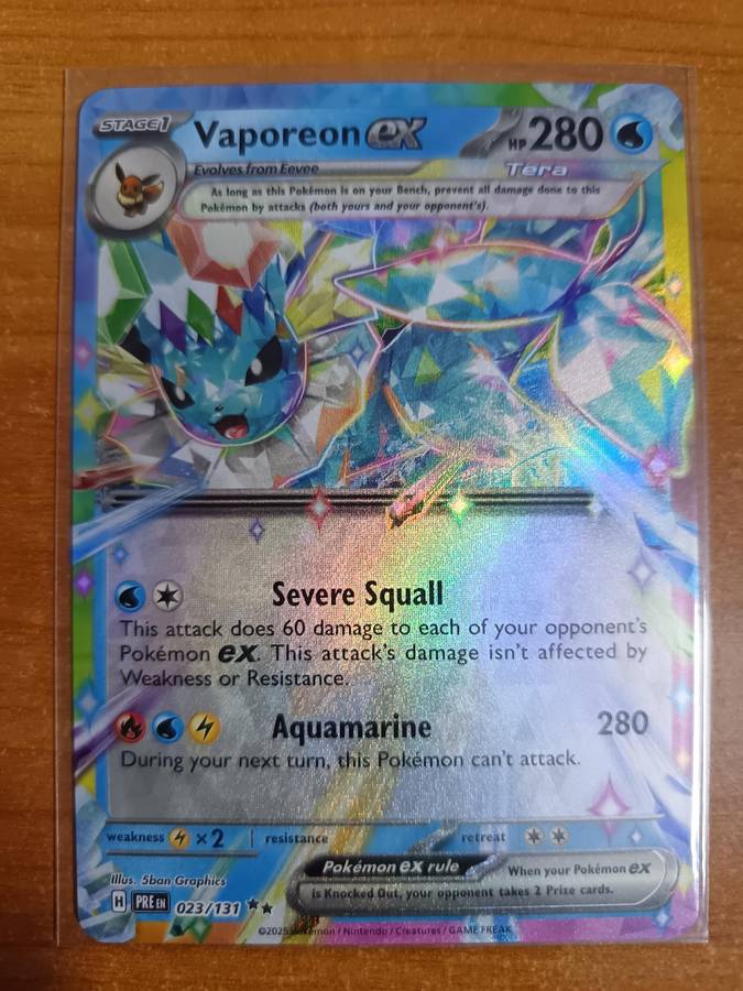 Pokemon Trading Card Game - Vaporeon ex - 023/131 - Ultra Rare Scarlet & Violet: Prismatic Evolution
