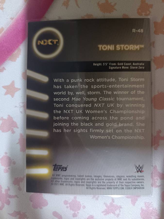 WWE Trading Cards - Toni Storm #R-48 WWE NXT Topps 2021 Women's Division Wrestling Trading Card.
