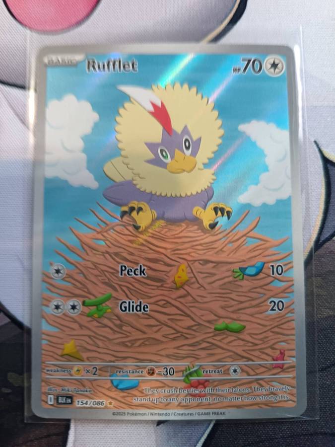 Pokemon Trading Card Game - Rufflet - 154/086 - SV: Black Bolt (BLK)