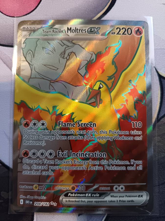 Pokemon Trading Card Game - Team Rocket's Moltres ex - 208/182 - SV10: Destined Rivals (DRI)