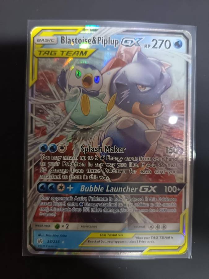 Pokemon Trading Card Game - Blastoise & Piplup GX - SM - Cosmic Eclipse (SM12)