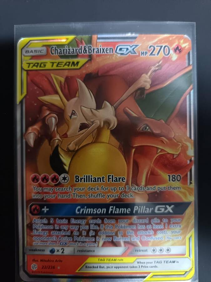 Pokemon Trading Card Game - Charizard & Braixen GX - SM - Cosmic Eclipse (SM12)