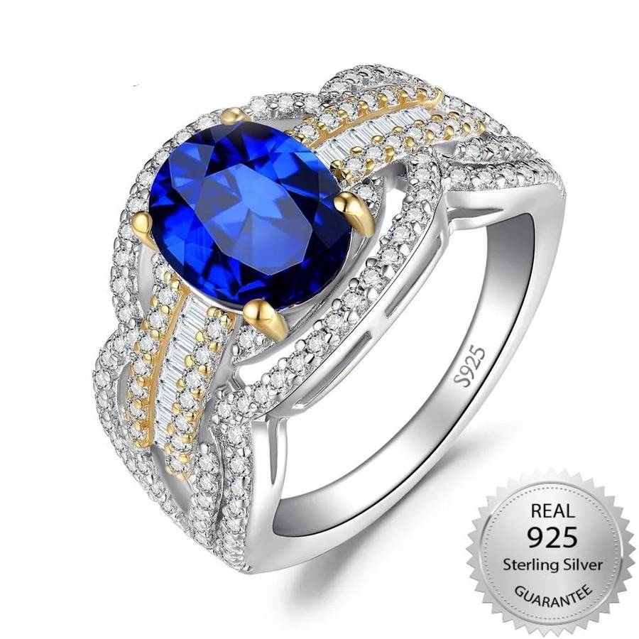 Blue Sapphire Engagement Ring