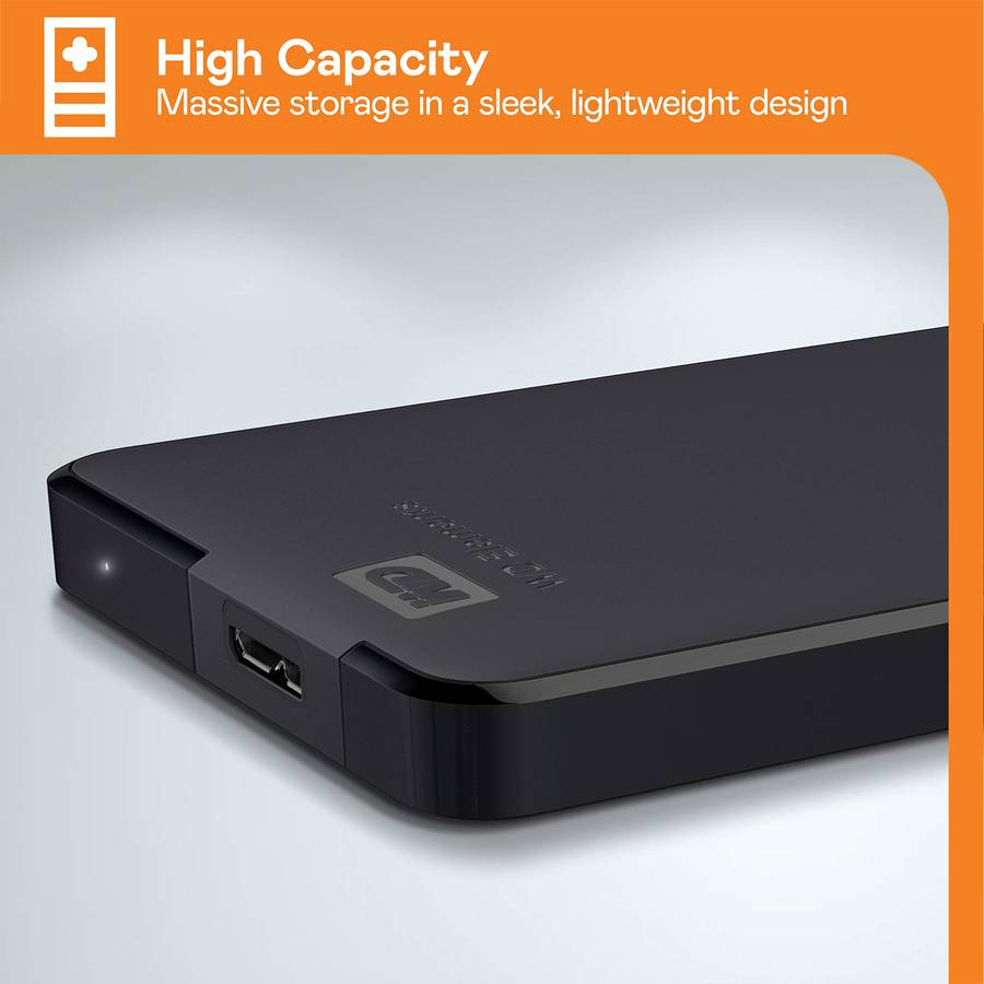 Western Digital 4TB WD Elements Portable Hard Drive Black 2.5` - basically new
