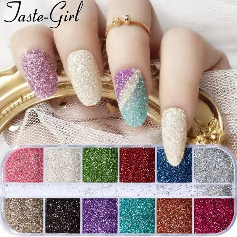 12 Grids Star Powder Glitter (some glitter spilled in package)
