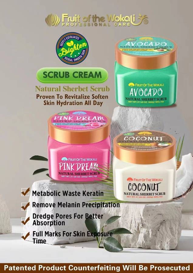 600g Sherbet Body Scrub- message the name