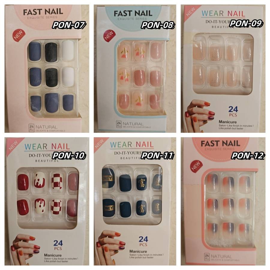 Press On Nails 24pcs  message number of box