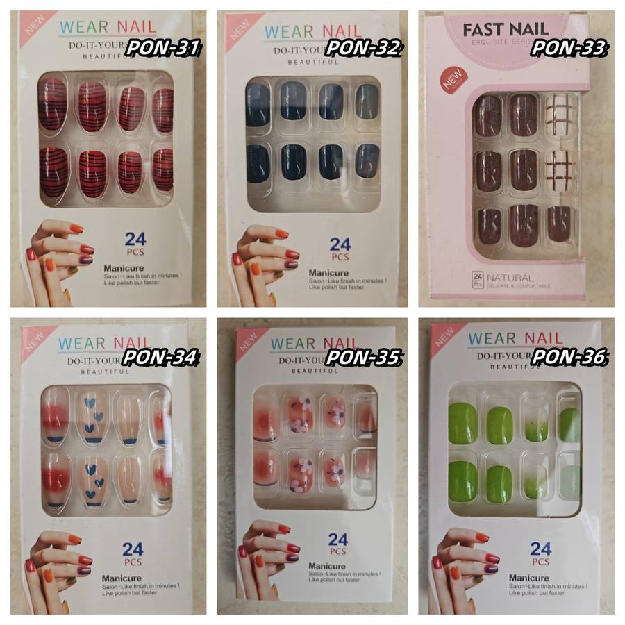 Press On Nails 24pcs  message number of box