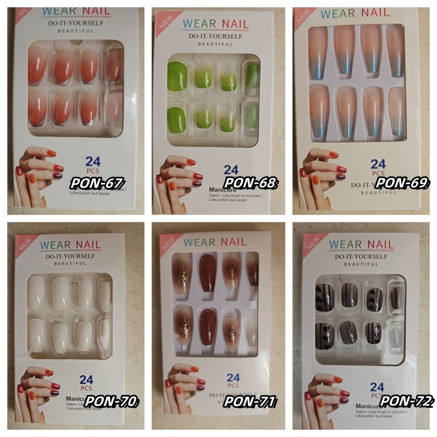 Press On Nails 24pcs  message number of box