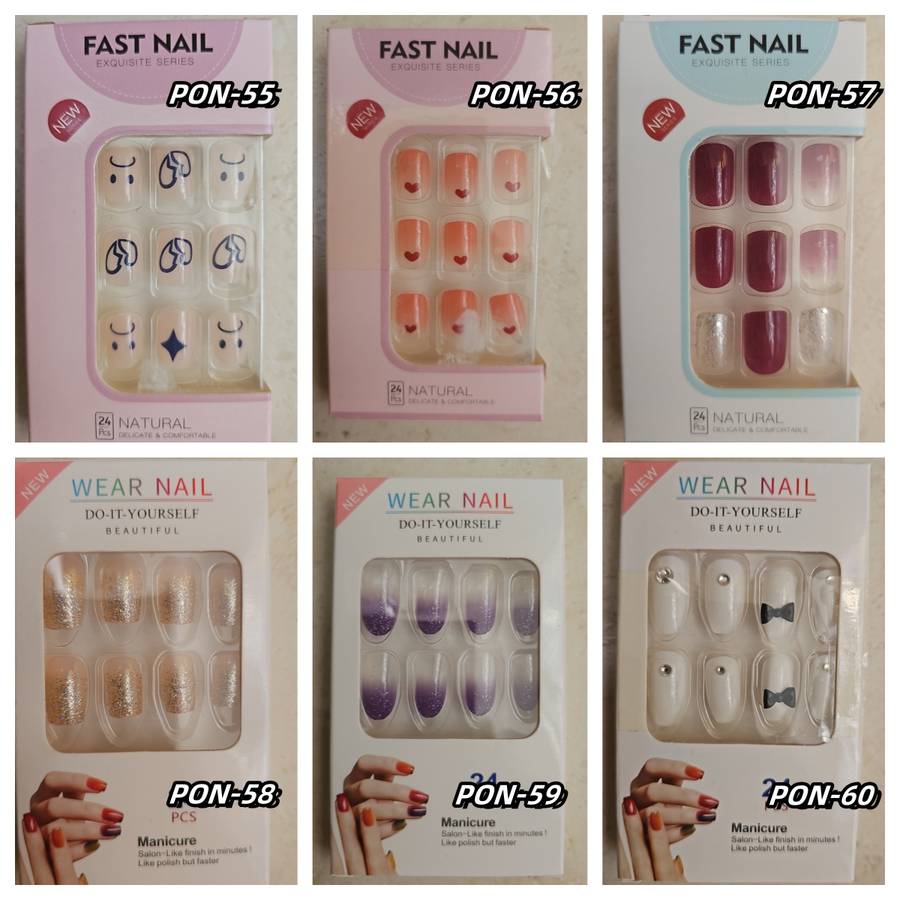 Press On Nails 24pcs  message number of box