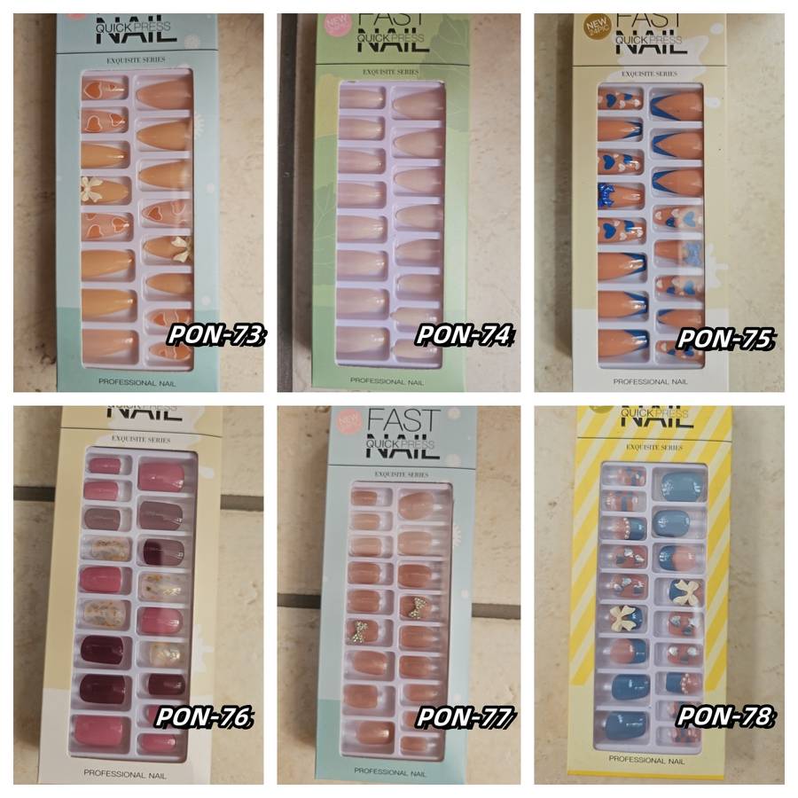 Press On Nails 24pcs  message number of box